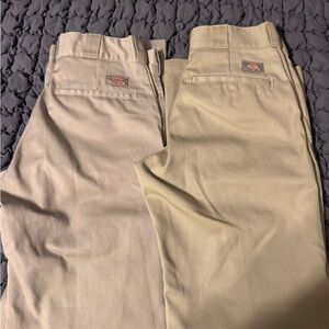 Dickies Men's Beige and Light Khakis 2 pair
